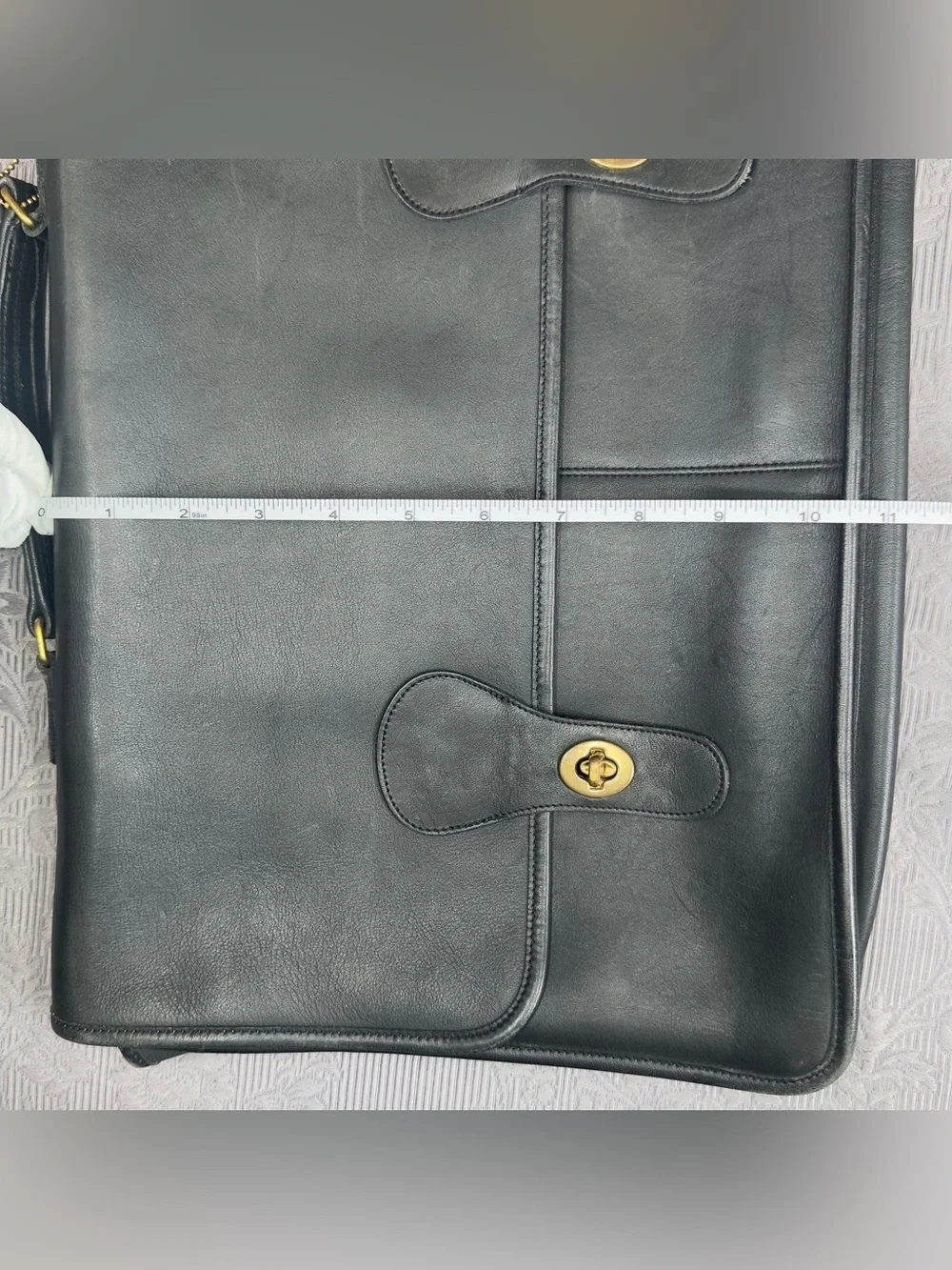Coach Vintage Full Grain Leather Made in NYC Handbag Briefcase
